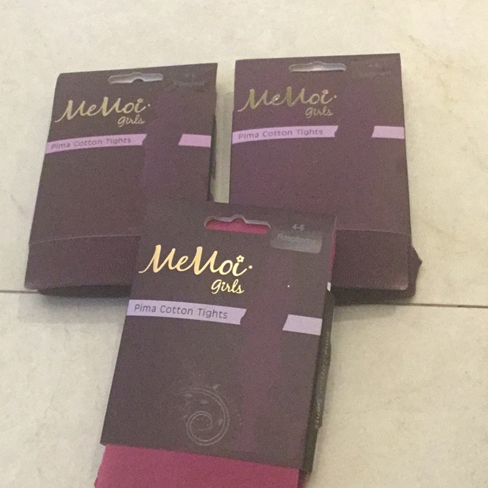 BNWT Lot of 3 MeMoi girl’s tights